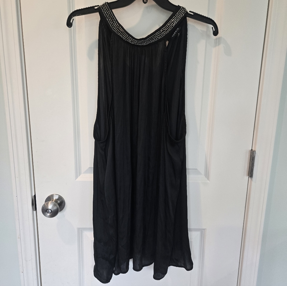 Torrid Elegant Black Beaded Women's Tank Top Size 3